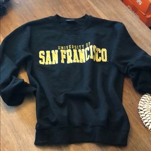 University of SF crop neck sweatshirt